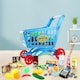 image 6 of Shopping Cart Trolley Play Set for Children – Includes 78 Grocery Food, Fruit, and Vegetable Accessories (Blue)