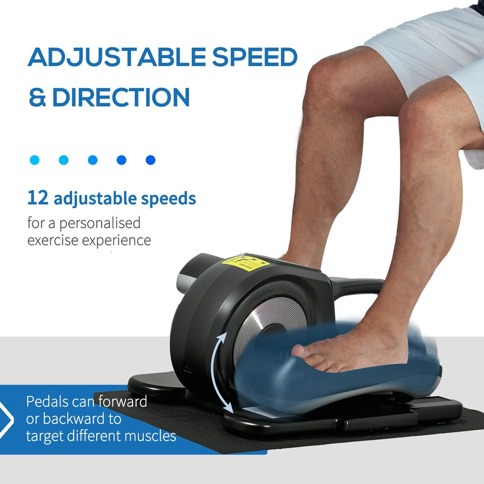 image 1 of SPORTNOW Mini Elliptical Machine, Seated Pedal Exerciser w/ Remote Control