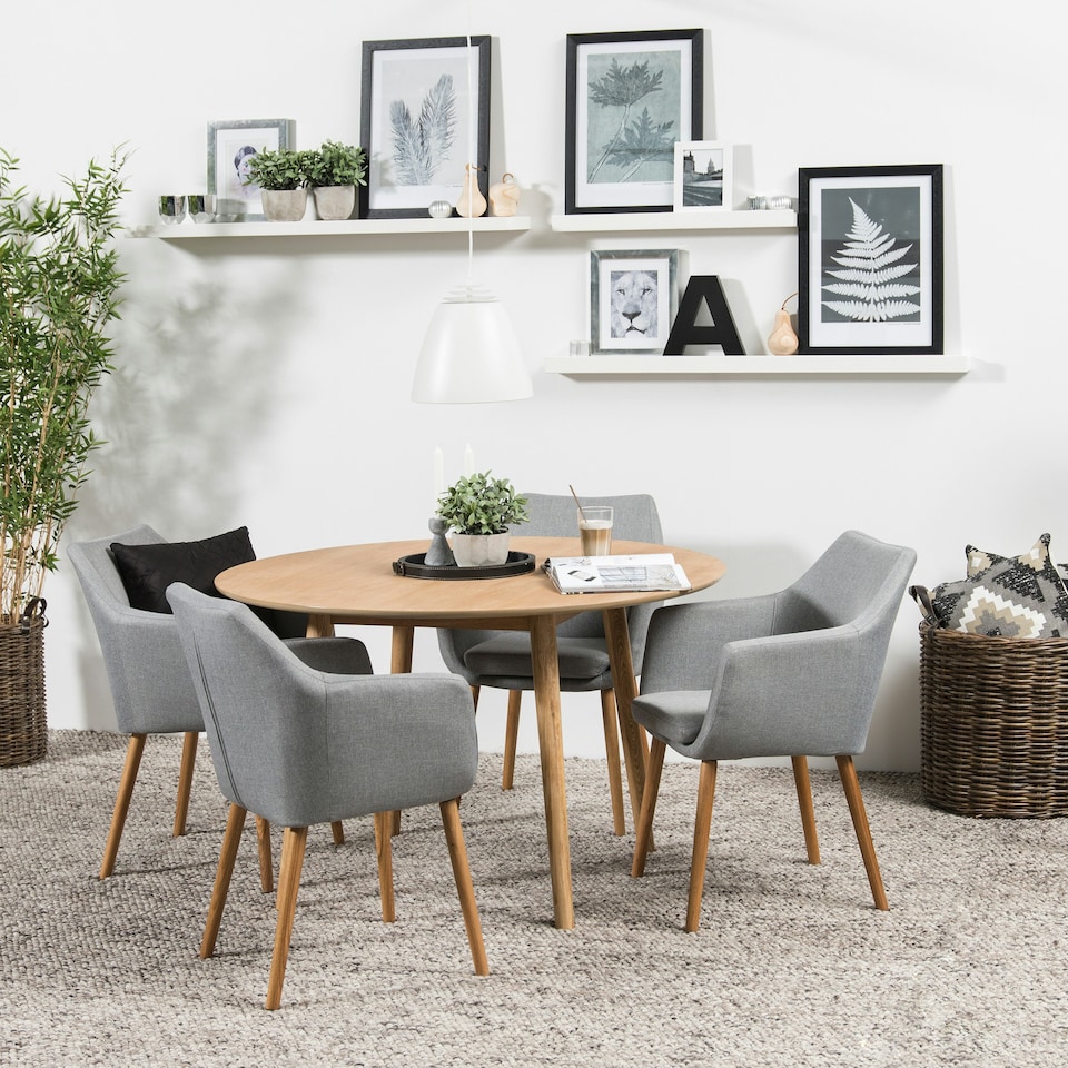 image 1 of Nagano Round Dining Table in Oak