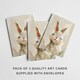 image 3 of Cute Smiling Bunny Greeting Card Baby Animal Any Occasion Set of 3 Blank Inside