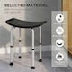 image 6 of HOMCOM Aluminium Shower Stool w/ Adjustable Height Non-Slip Bath Stool Black