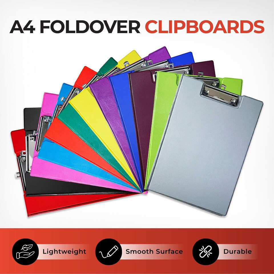 image 1 of Janrax A4 Neon Orange Foldover Clipboard