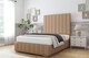 image 2 of Sloomy Langston Latte Dumfries Bed Frame With Mattress With 50" Upholstered Headboard 4' Small Double