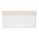 image 2 of Medium Paper Rope Rectangular Storage Basket with White Cotton Lining | White | White | M