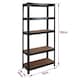 image 2 of House of Home Garage Racking 5 Tier Shelving Unit Boltless Heavy Duty Metal Shelf Shed Storage | Black
