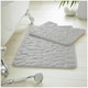 image 1 of VELVETIO 2Pc Pebble Bath Mat Set Memory Foam Bathroom Toilet Rugs Grey