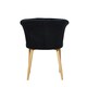 image 5 of Set of 4 Elsa Velvet Dining Chairs with Wooden Legs, Curved Back & Comfortable Seating Black
