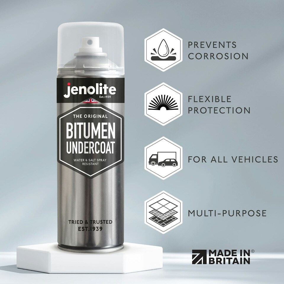 image 1 of Jenolite Rust Protection Underbody Sealer - Bitumen Black - 500ml