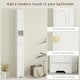 image 5 of HOMCOM 20cm Slim Bathroom Storage Cabinet with Adjustable Shelves White | White