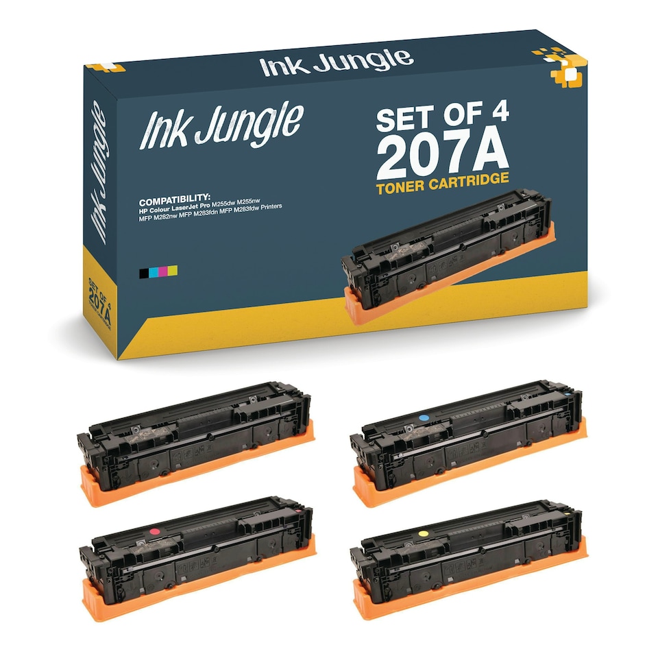 image 1 of Set of 4 Compatible HP 207A Toner Cartridges Multi