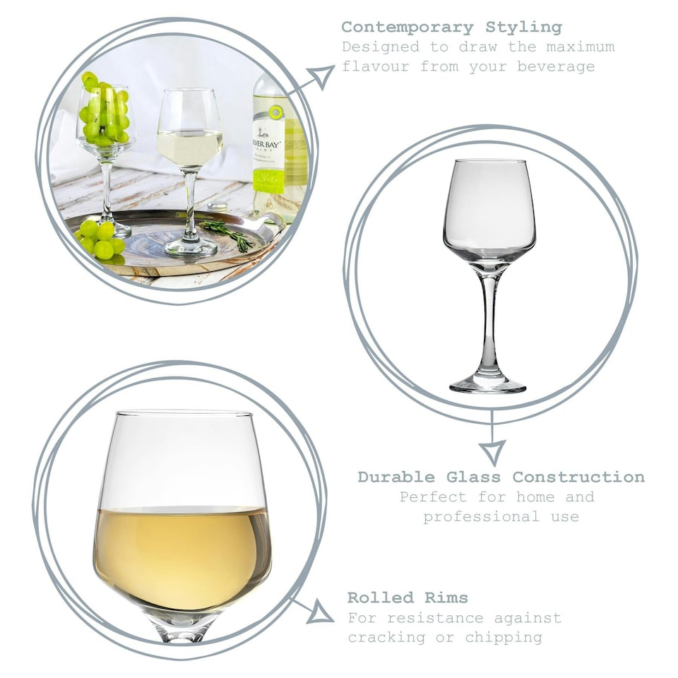 image 1 of Argon Tableware Tallo White Wine Glasses - 295ml - Pack of 12