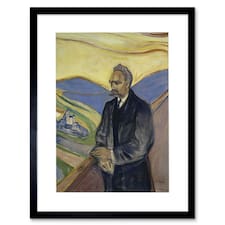 Edvard Munch Friederich Nietzsche Painting 12x16" Framed Wall Art Print