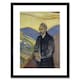 image 1 of Edvard Munch Friederich Nietzsche Painting 12x16" Framed Wall Art Print