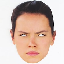 Star Wars The Force Awakens Rey Cardboard Face Mask