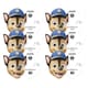 image 2 of Chase Paw Patrol Cardboard Face Masks - Pack of 6