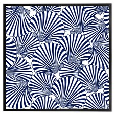 Striped sea shells (Picutre Frame) Black | M