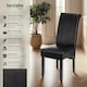 image 2 of Dining Chair - ergonomic seat shape, high backrest, padded, faux leather - Set of 4 Black