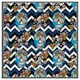 image 3 of Embroidery colourful simplified ethnic skull blue pattern (Picutre Frame) Black | XS