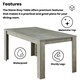 image 9 of Dining Table with 4 Grey Velvet Chairs Stone Grey Effect Wood Table Set for Dining Room Grey