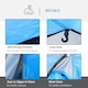 image 4 of Outsunny 3 Man Camping Tent w/ 2 Rooms Porch Vents Rainfly Weather-Resistant