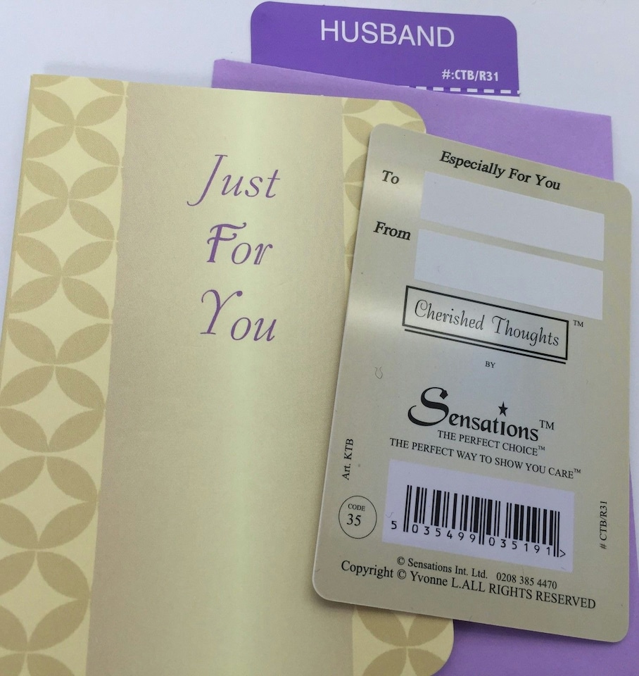 image 1 of With Love To My Husband(Sentimental Keepsake Wallet / Purse Card)...