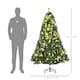 image 3 of HOMCOM 6FT Pre-Lit Artificial Christmas Tree Holiday Décor Ornament Stand