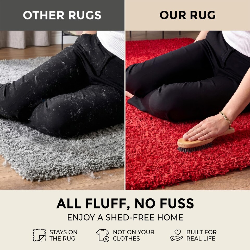 image 1 of Bargainia California Shaggy Rug Soft Pile Living Room