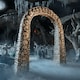 image 4 of Home Accents 7.5ft Tall Skull and Bones Halloween Entrance Archway Decoration