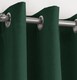 image 2 of Enhanced Living Vogue Green 46 x 90 inch (117x229cm) Eyelet Thermal Noise reducing Dim Out Curtains (PAIR) | Green | Green | 2