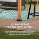 image 3 of Sunjoy 4m x 2.6m Steel Pergola-Wood Colored Frame
