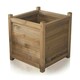 image 1 of Primrose Wooden Tapered Pine Cube Planter Garden Flower Pot 55cm