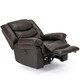 image 3 of Seattle Electric Automatic Recliner Home Lounge Bonded Leather Chair (Brown)