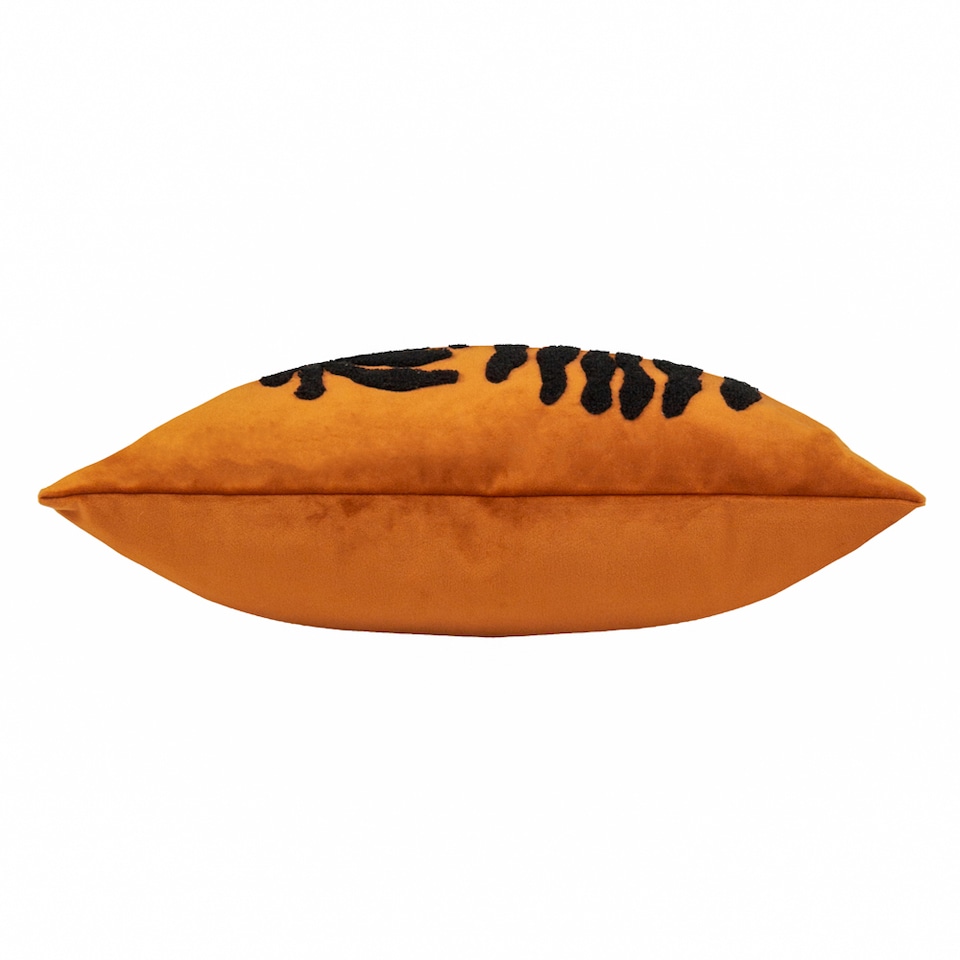 image 1 of Furn Maldive Botanical Velvet Tufted Cushion, Ginger, 45 x 45cm