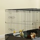 image 8 of PawHut Guinea Pig Cage, 2 in 1 Rabbit Cage Pet Playpen for Hedgehogs, Black