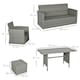 image 7 of Outsunny 6 PCS Outdoor Rattan Sofa Furniture Sets with Footstool Cushions Grey