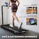 image 7 of SPORTNOW Folding Treadmill Walking Pad, Running Jogging Walking Machine | Black | Black with yellow accents | 109 x 48 x 100 cm