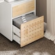 image 7 of SoBuy Mobile File Cabinet Printer Stand with 2 Drawers, White & Natural Wood, 17.7x17.7x23.2 inches, 19 kg - ASK06-WN