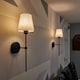 image 3 of Omniance Monaco Rechargeable Wireless Wall Lights with Remote | Clear | Satin Nickel