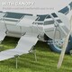 image 5 of Outsunny Folding Sun Lounger Set of 2 w/ Sunshade Adjustable Backrest Light Grey