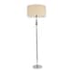 image 1 of ValueLights Marissa Natural Fabric Shade with Chrome Stacked Ball Floor Lamp | Cream