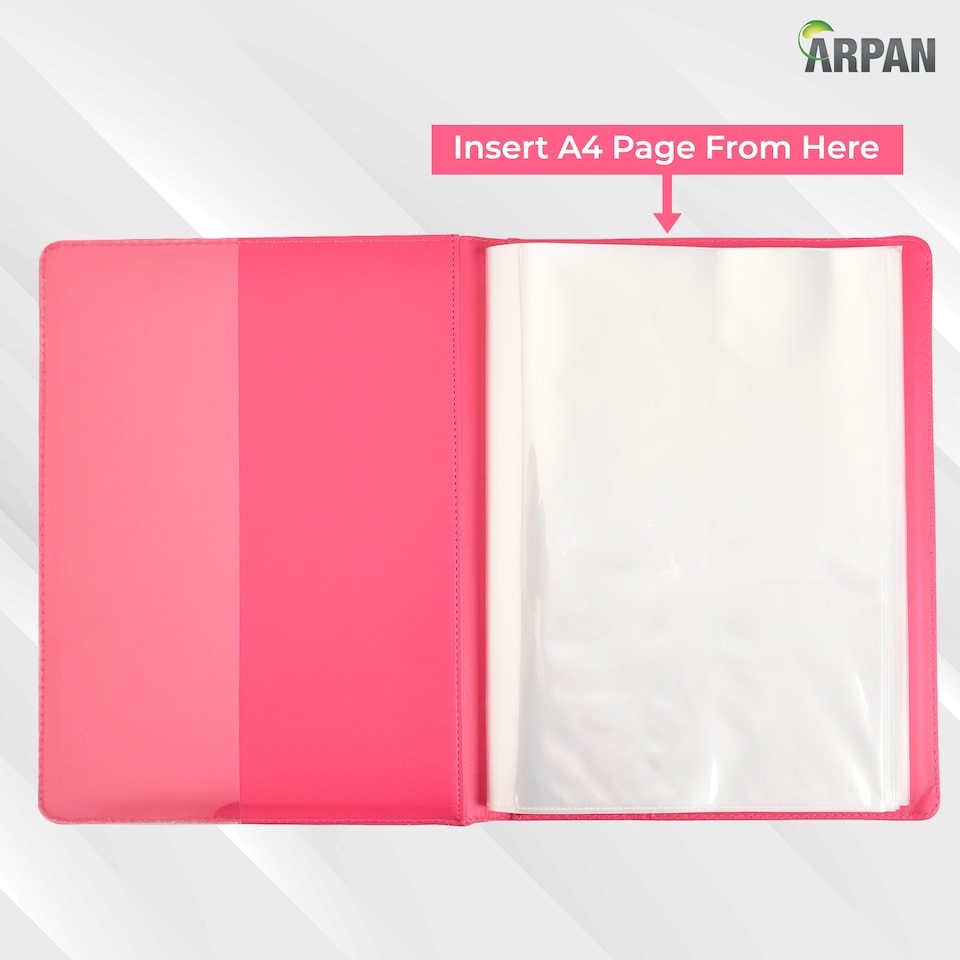 image 1 of A4 Professional Display Book with 24 Pockets 48 Sides – Portfolio Folder A4 for Certificates & Documents – Presentation Folder, Professional Portfolio for Office, School & Interviews