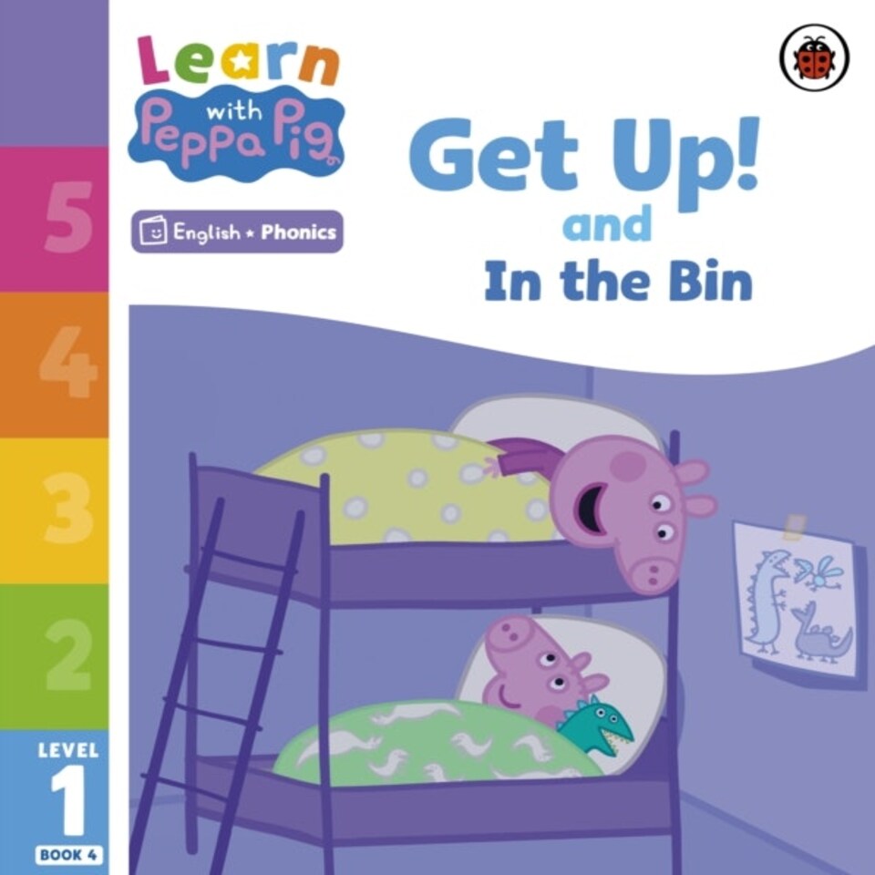 Learn With Peppa Phonics Level 1 Book 4  Get Up! And In The Bin (phonics Reader)