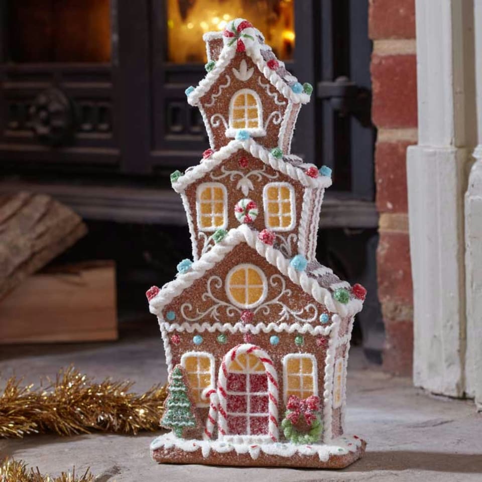 image 1 of 30cm Large Candy Townhouse Christmas Decoration