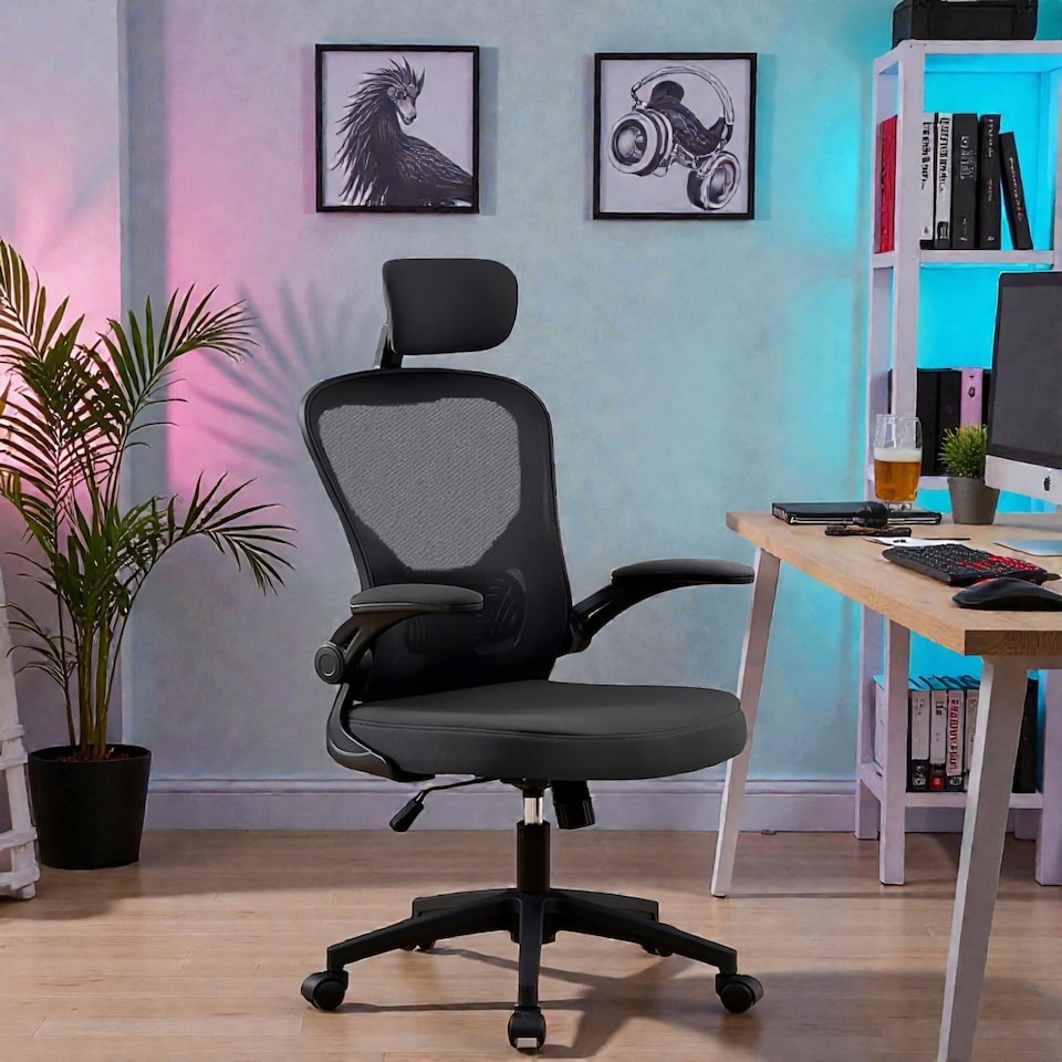 image 1 of Ergonomic Gaming Office Chair Computer Desk Swivel Leather Chair