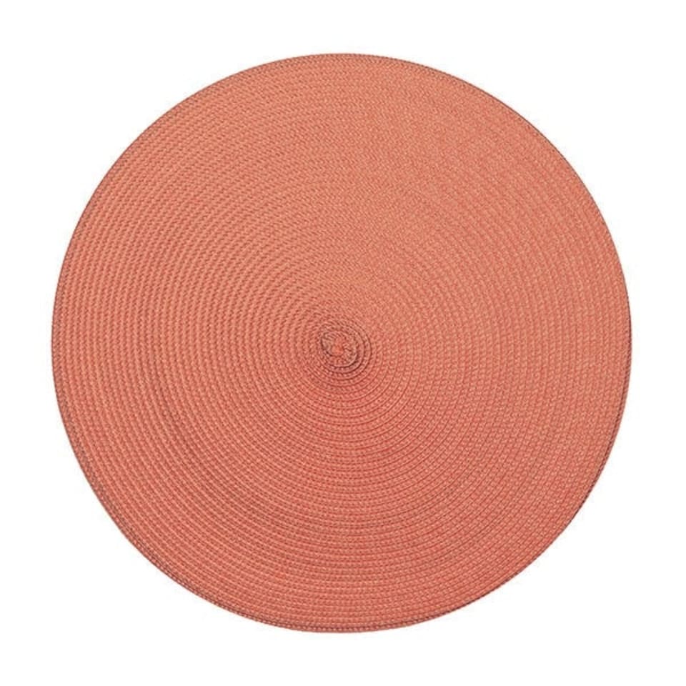image 1 of Walton & Co Terracotta Circular Ribbed Placemat