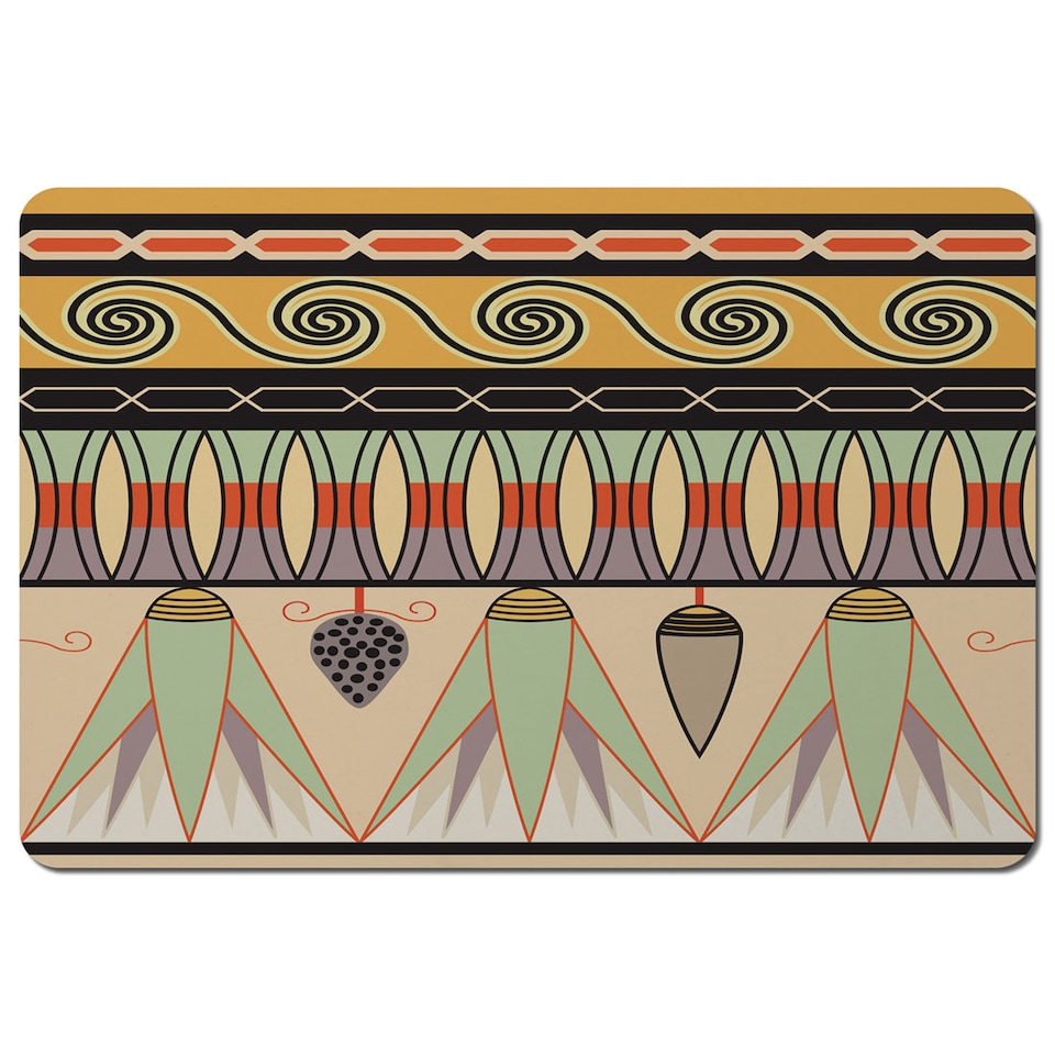image 1 of Set of 12 Placemats Coasters 11 by 8 Inches 3.7 by 3.7 Inches Designer Artwork