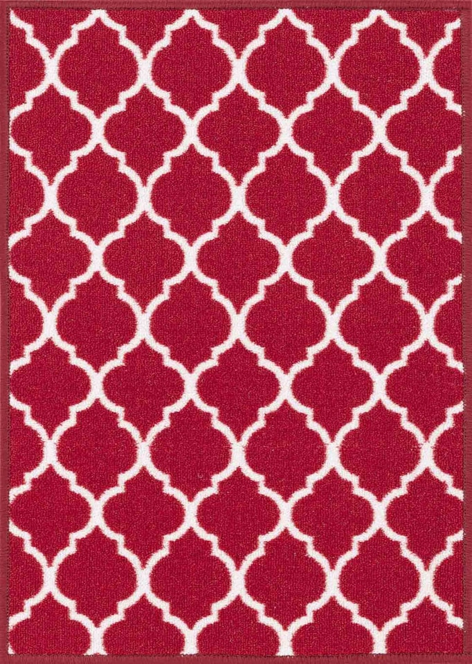 image 1 of Machine Washable Trellis Design Anti Slip Doormats - Runners