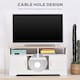 image 6 of HOMCOM TV Stand Cabinet up to 50 , Modern TV Unit with Storage, Open Shelves and Cable Management for Living Room, Bedroom, White