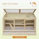 image 6 of PawHut Wooden Hamster Cage, Exercise Play House Pen with Tray, Openable Top