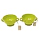 image 1 of Verano Spanish Ceramics Selena Glazed Set of 2 Soup Bowls - 9.5x14cm Lime Green | Green | 2